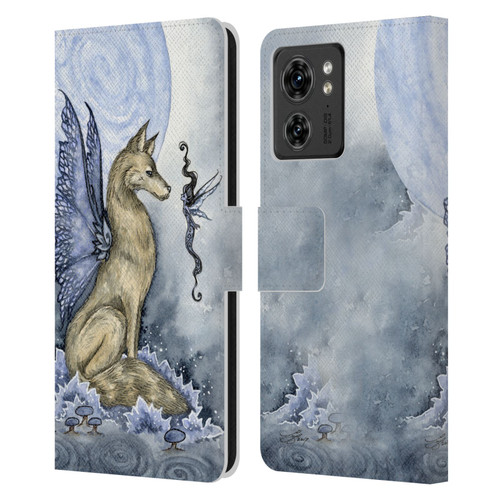 Amy Brown Folklore Wolf Moon Leather Book Wallet Case Cover For Motorola Moto Edge 40