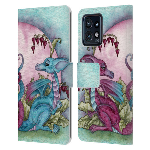 Amy Brown Folklore Love Dragons Leather Book Wallet Case Cover For Motorola Moto Edge 40 Pro