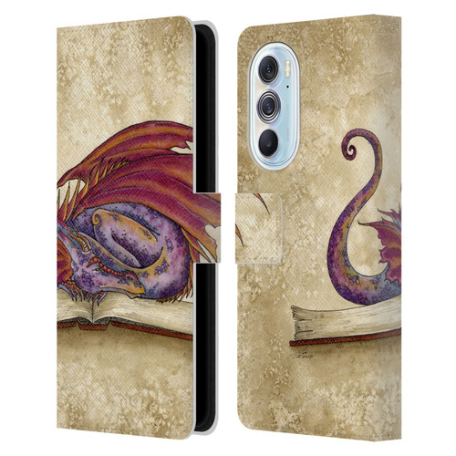 Amy Brown Folklore Bookworm 2 Leather Book Wallet Case Cover For Motorola Edge X30