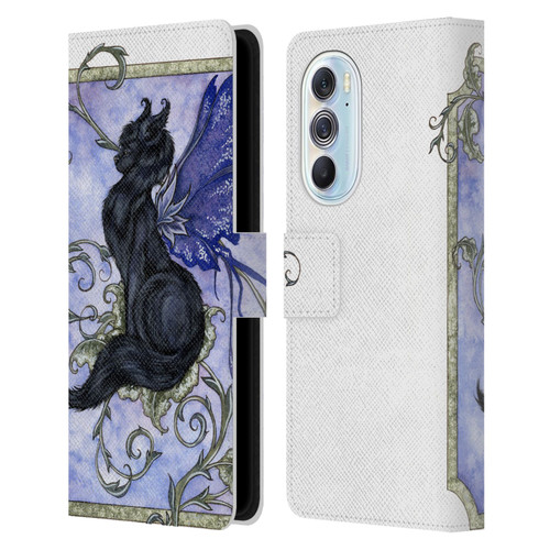 Amy Brown Folklore Fairy Cat Leather Book Wallet Case Cover For Motorola Edge X30