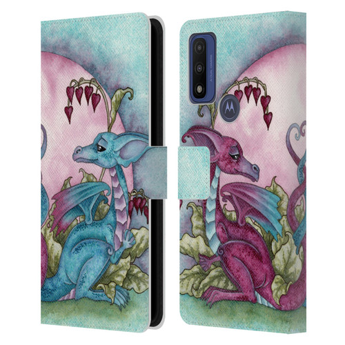 Amy Brown Folklore Love Dragons Leather Book Wallet Case Cover For Motorola G Pure