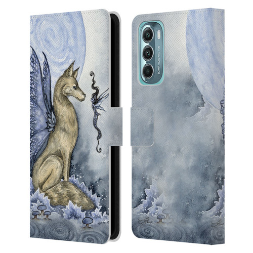 Amy Brown Folklore Wolf Moon Leather Book Wallet Case Cover For Motorola Moto G Stylus 5G (2022)