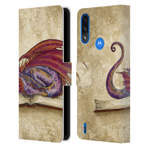 Amy Brown Folklore Bookworm 2 Leather Book Wallet Case Cover For Motorola Moto E7 Power / Moto E7i Power