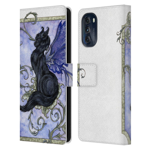 Amy Brown Folklore Fairy Cat Leather Book Wallet Case Cover For Motorola Moto G (2022)