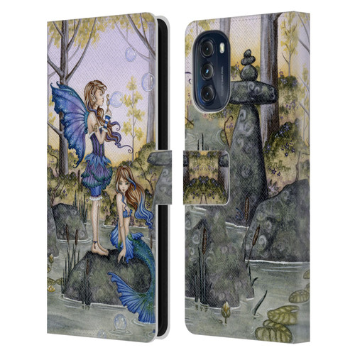 Amy Brown Folklore Cousins Leather Book Wallet Case Cover For Motorola Moto G (2022)