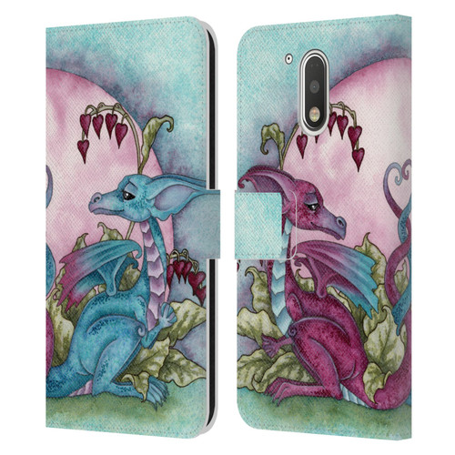 Amy Brown Folklore Love Dragons Leather Book Wallet Case Cover For Motorola Moto G41