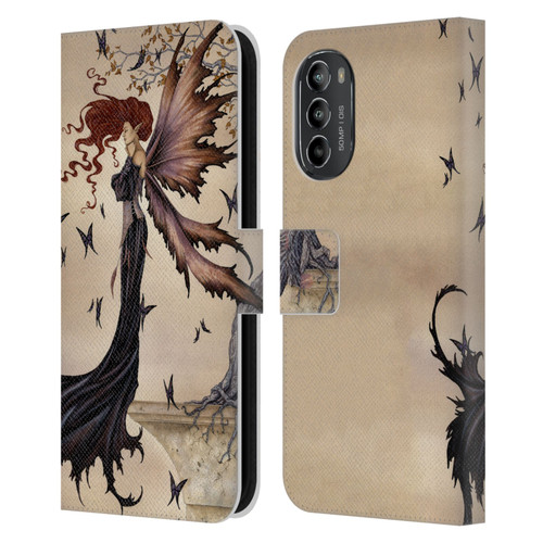 Amy Brown Folklore Mystique Leather Book Wallet Case Cover For Motorola Moto G82 5G