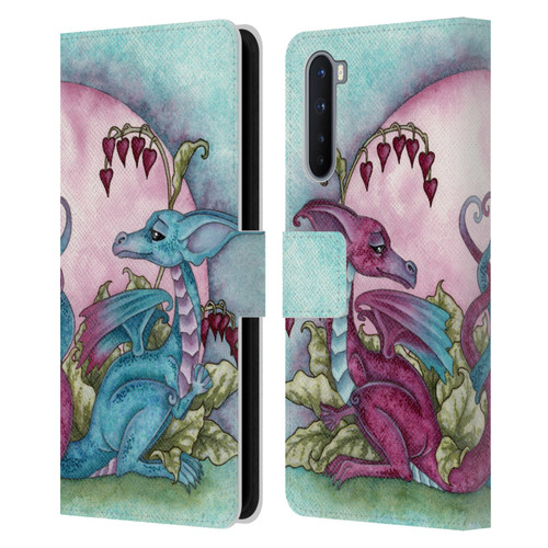 Amy Brown Folklore Love Dragons Leather Book Wallet Case Cover For OnePlus Nord 5G