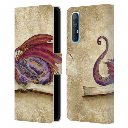 Amy Brown Folklore Bookworm 2 Leather Book Wallet Case Cover For OPPO Find X2 Neo 5G