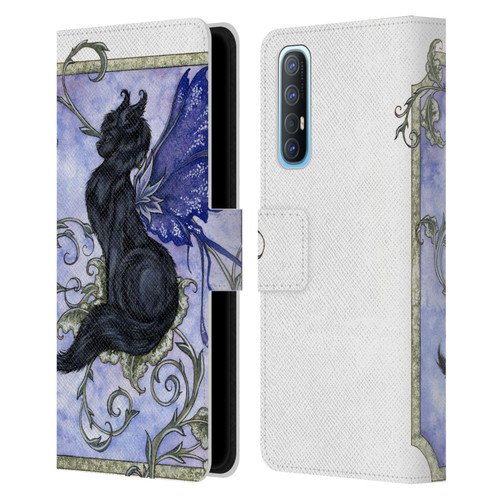 Amy Brown Folklore Fairy Cat Leather Book Wallet Case Cover For OPPO Find X2 Neo 5G