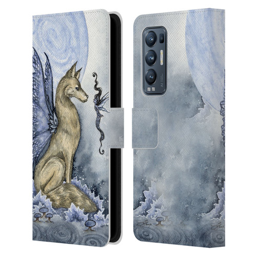 Amy Brown Folklore Wolf Moon Leather Book Wallet Case Cover For OPPO Find X3 Neo / Reno5 Pro+ 5G