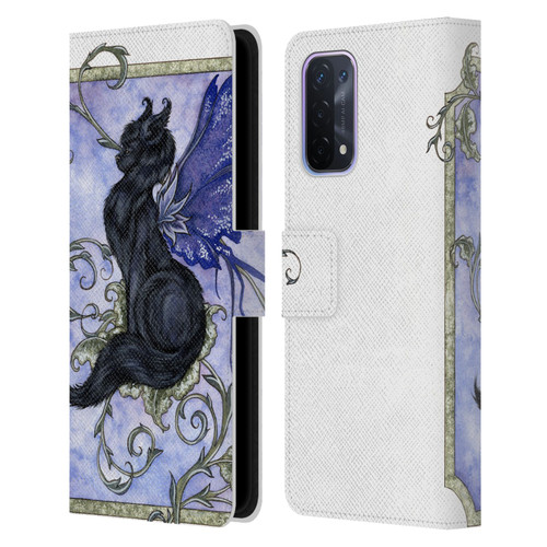 Amy Brown Folklore Fairy Cat Leather Book Wallet Case Cover For OPPO A54 5G