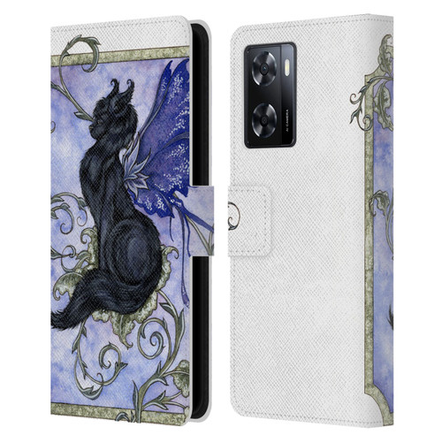 Amy Brown Folklore Fairy Cat Leather Book Wallet Case Cover For OPPO A57s