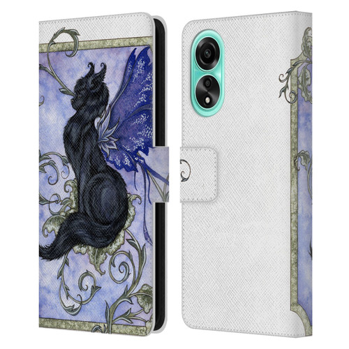 Amy Brown Folklore Fairy Cat Leather Book Wallet Case Cover For OPPO A78 4G