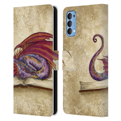 Amy Brown Folklore Bookworm 2 Leather Book Wallet Case Cover For OPPO Reno 4 5G
