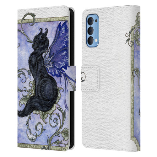 Amy Brown Folklore Fairy Cat Leather Book Wallet Case Cover For OPPO Reno 4 5G