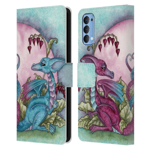 Amy Brown Folklore Love Dragons Leather Book Wallet Case Cover For OPPO Reno 4 5G