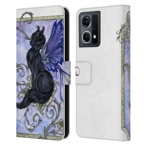 Amy Brown Folklore Fairy Cat Leather Book Wallet Case Cover For OPPO Reno8 4G