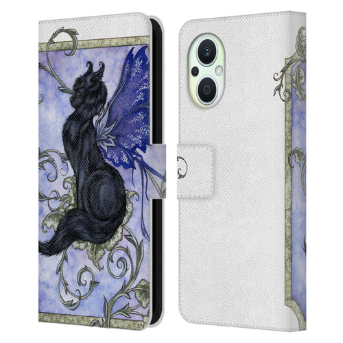 Amy Brown Folklore Fairy Cat Leather Book Wallet Case Cover For OPPO Reno8 Lite