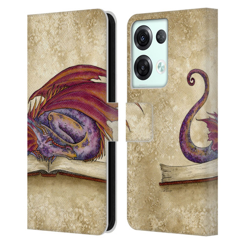 Amy Brown Folklore Bookworm 2 Leather Book Wallet Case Cover For OPPO Reno8 Pro