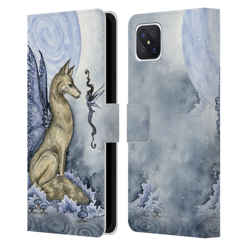 Amy Brown Folklore Wolf Moon Leather Book Wallet Case Cover For OPPO Reno4 Z 5G