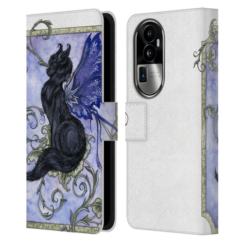 Amy Brown Folklore Fairy Cat Leather Book Wallet Case Cover For OPPO Reno10 Pro+