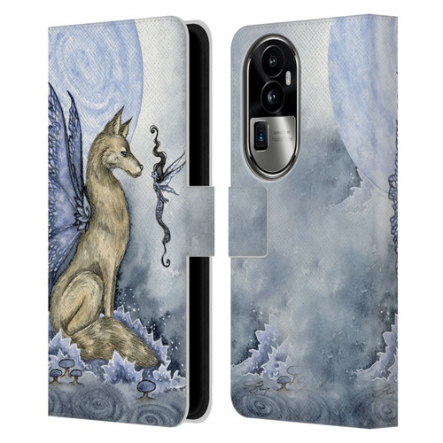 Amy Brown Folklore Wolf Moon Leather Book Wallet Case Cover For OPPO Reno10 Pro+