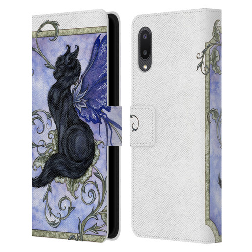 Amy Brown Folklore Fairy Cat Leather Book Wallet Case Cover For Samsung Galaxy A02/M02 (2021)