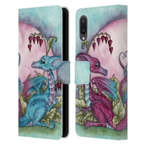 Amy Brown Folklore Love Dragons Leather Book Wallet Case Cover For Samsung Galaxy A02/M02 (2021)