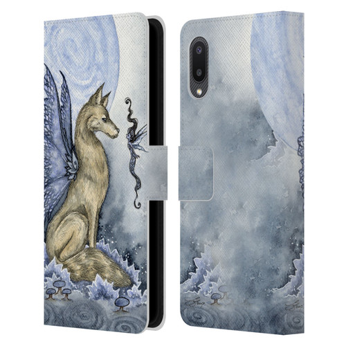 Amy Brown Folklore Wolf Moon Leather Book Wallet Case Cover For Samsung Galaxy A02/M02 (2021)