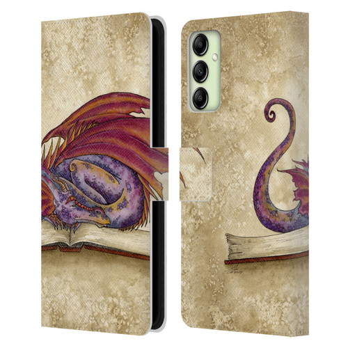 Amy Brown Folklore Bookworm 2 Leather Book Wallet Case Cover For Samsung Galaxy A14 5G