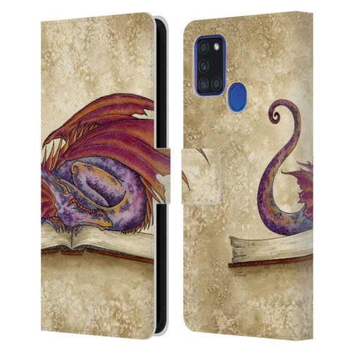 Amy Brown Folklore Bookworm 2 Leather Book Wallet Case Cover For Samsung Galaxy A21s (2020)