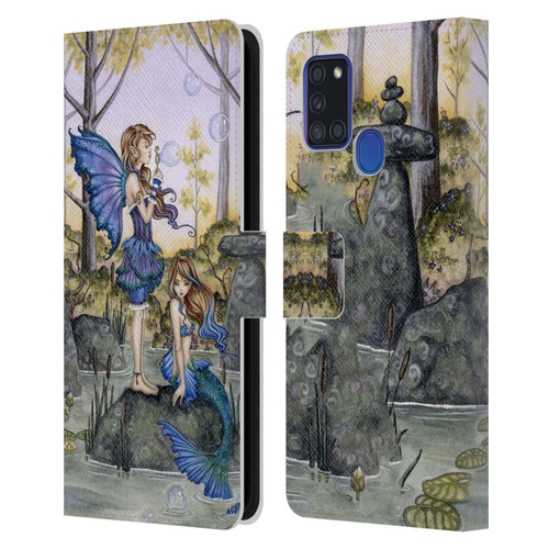 Amy Brown Folklore Cousins Leather Book Wallet Case Cover For Samsung Galaxy A21s (2020)