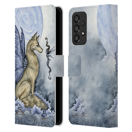 Amy Brown Folklore Wolf Moon Leather Book Wallet Case Cover For Samsung Galaxy A33 5G (2022)