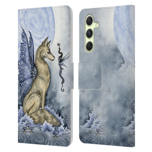 Amy Brown Folklore Wolf Moon Leather Book Wallet Case Cover For Samsung Galaxy A54 5G