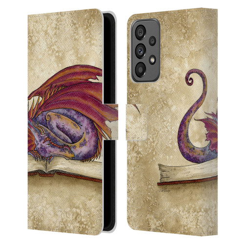 Amy Brown Folklore Bookworm 2 Leather Book Wallet Case Cover For Samsung Galaxy A73 5G (2022)