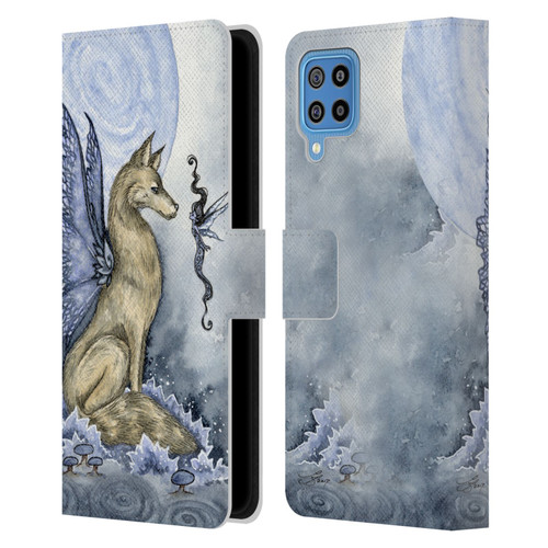 Amy Brown Folklore Wolf Moon Leather Book Wallet Case Cover For Samsung Galaxy F22 (2021)