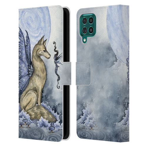 Amy Brown Folklore Wolf Moon Leather Book Wallet Case Cover For Samsung Galaxy F62 (2021)