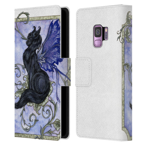 Amy Brown Folklore Fairy Cat Leather Book Wallet Case Cover For Samsung Galaxy S9