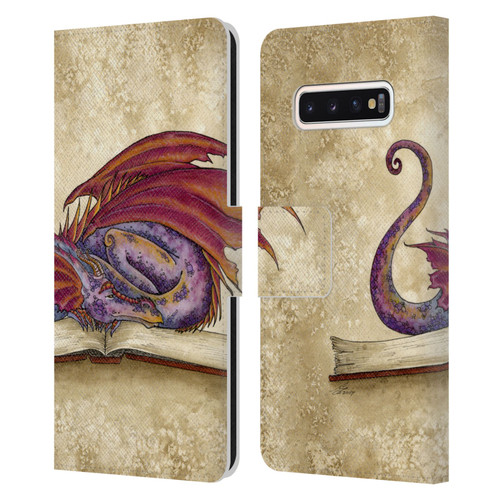 Amy Brown Folklore Bookworm 2 Leather Book Wallet Case Cover For Samsung Galaxy S10