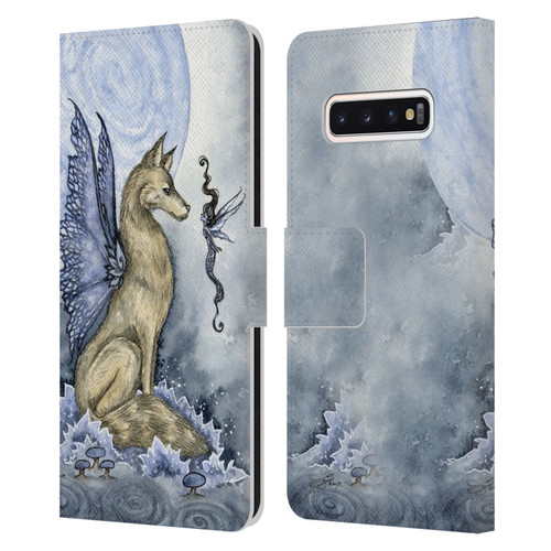 Amy Brown Folklore Wolf Moon Leather Book Wallet Case Cover For Samsung Galaxy S10