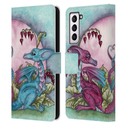 Amy Brown Folklore Love Dragons Leather Book Wallet Case Cover For Samsung Galaxy S21 FE 5G