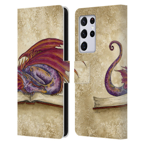 Amy Brown Folklore Bookworm 2 Leather Book Wallet Case Cover For Samsung Galaxy S21 Ultra 5G