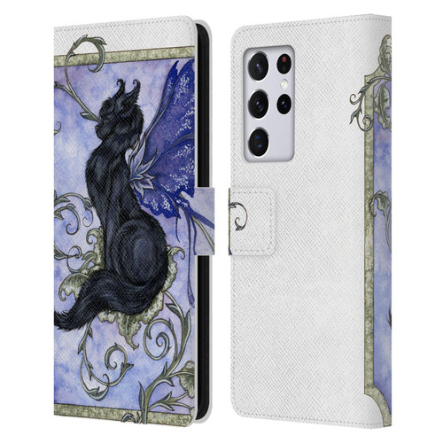 Amy Brown Folklore Fairy Cat Leather Book Wallet Case Cover For Samsung Galaxy S21 Ultra 5G
