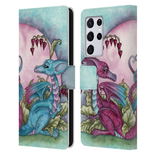 Amy Brown Folklore Love Dragons Leather Book Wallet Case Cover For Samsung Galaxy S21 Ultra 5G