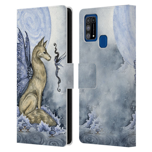 Amy Brown Folklore Wolf Moon Leather Book Wallet Case Cover For Samsung Galaxy M31 (2020)