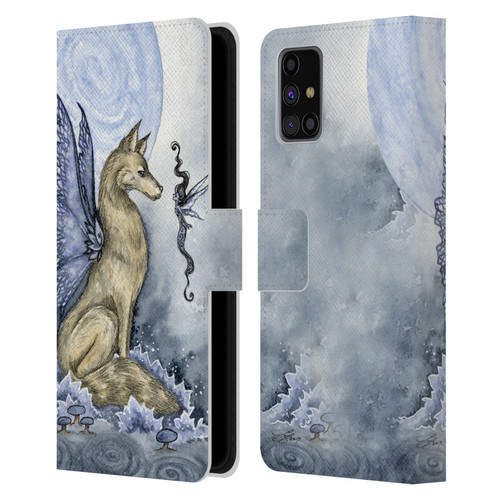 Amy Brown Folklore Wolf Moon Leather Book Wallet Case Cover For Samsung Galaxy M31s (2020)