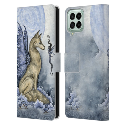 Amy Brown Folklore Wolf Moon Leather Book Wallet Case Cover For Samsung Galaxy M33 (2022)