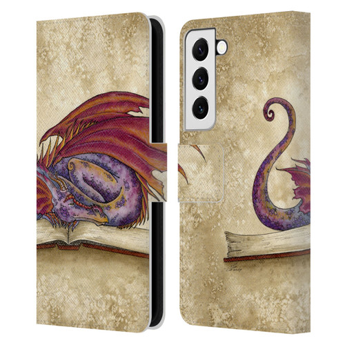 Amy Brown Folklore Bookworm 2 Leather Book Wallet Case Cover For Samsung Galaxy S22 5G