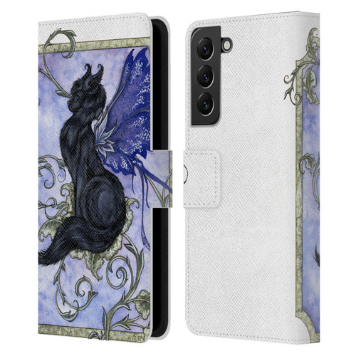 Amy Brown Folklore Fairy Cat Leather Book Wallet Case Cover For Samsung Galaxy S22+ 5G